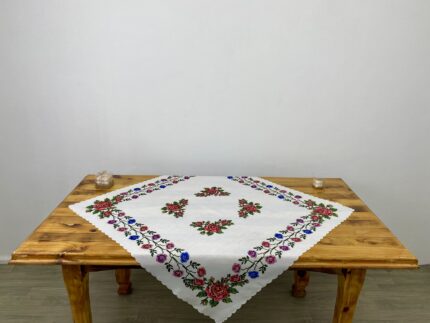 KANAVİÇE ÇİÇEK DESENLİ FİSKOS